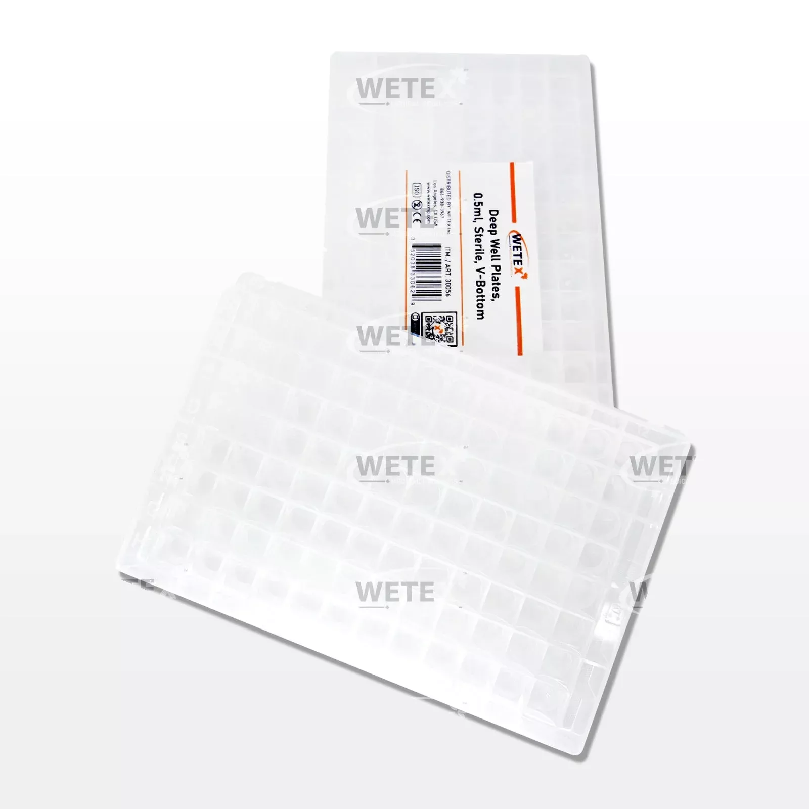 0.5mL Deep Well 96 PCR Plate, Sterile, V-Bottom