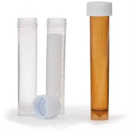 10mL Transport Tubes Graduated with Writing Area - 17mm x 84mm