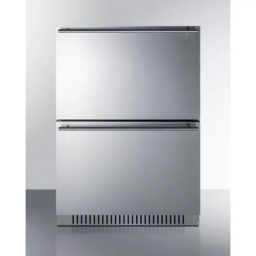 24" Wide 2-Drawer All-Refrigerator,ADA Compliant , Door Swing DrawerSummit ADRD241CSS