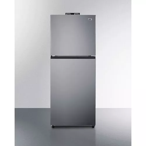 24" Wide Break Room Refrigerator-FreezerRHD , Stainless LookingSummit BKRF1089PL