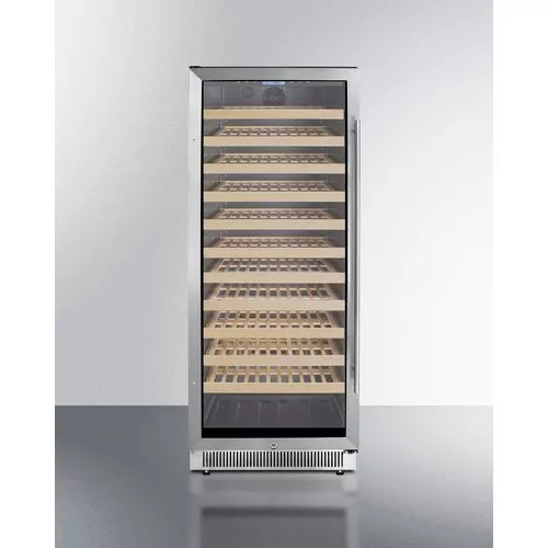 24" Wide Single Zone Wine Cellar Door Swing LHD , GlassSummit SWC1127BLHD