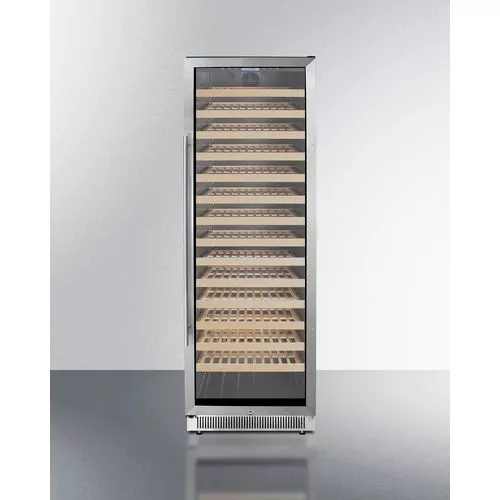 24" Wide Single Zone Wine CellarDoor Swing RHD , GlassSummit SWC1926BCSS