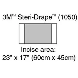 3M™ Steri-Drape™ Surgical Incise Drape, 23" x 17" Overall, Clear
