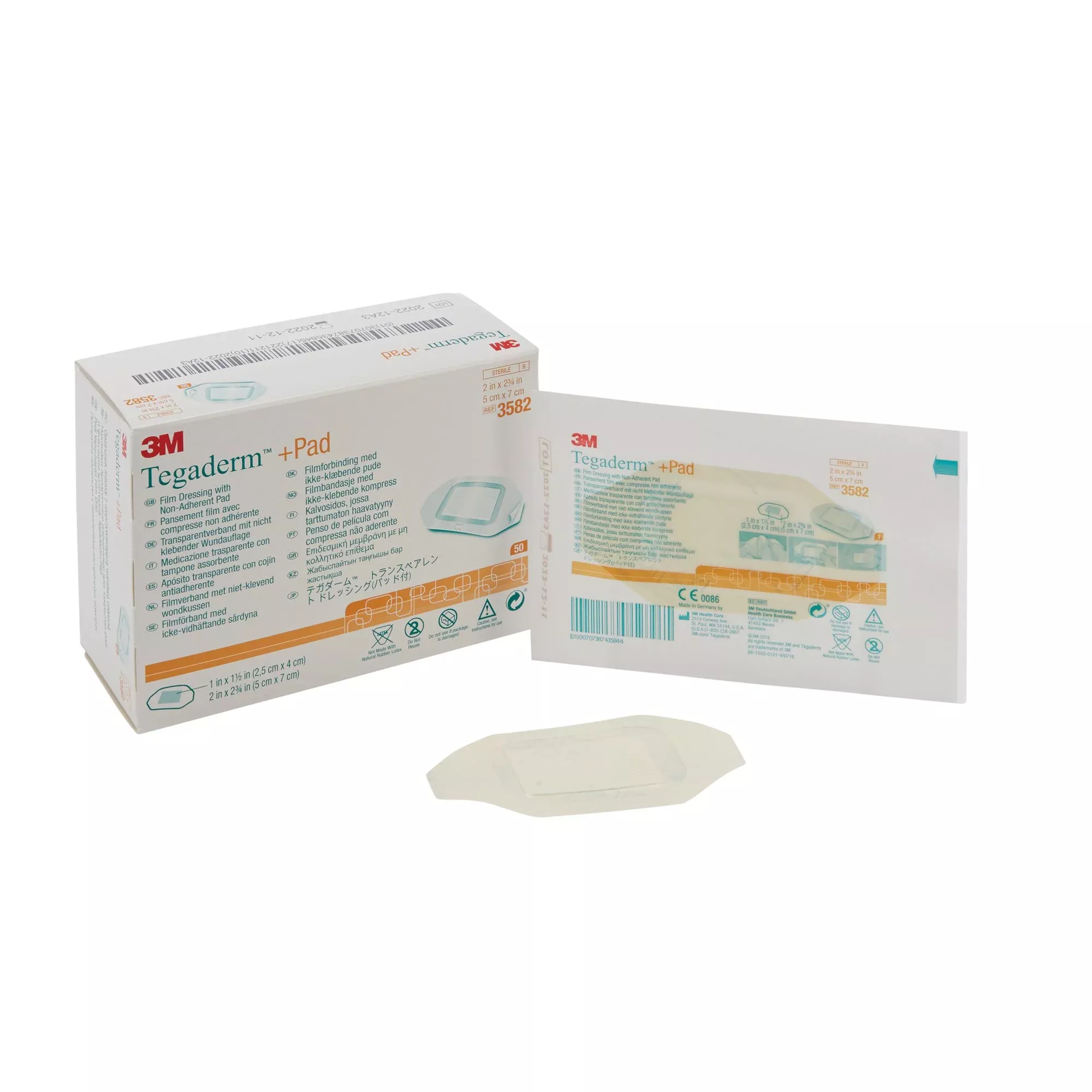3M™ Tegaderm™ Film Dressing with Pad, 2 x 2-3/4 Inch