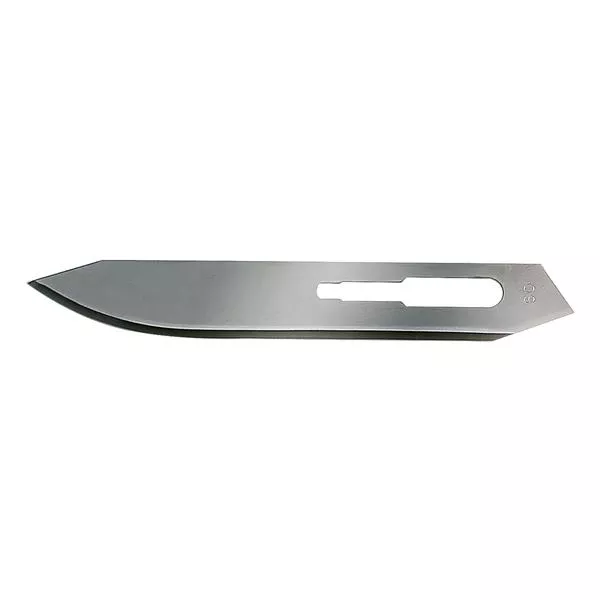 #60 Blade, Autopsy Blade, Stainless, 0.022" Thickness, 2.875" Length, 0.413" Height, 2 Facet, Individually Wrapped, 5/csAccutec 78-0460