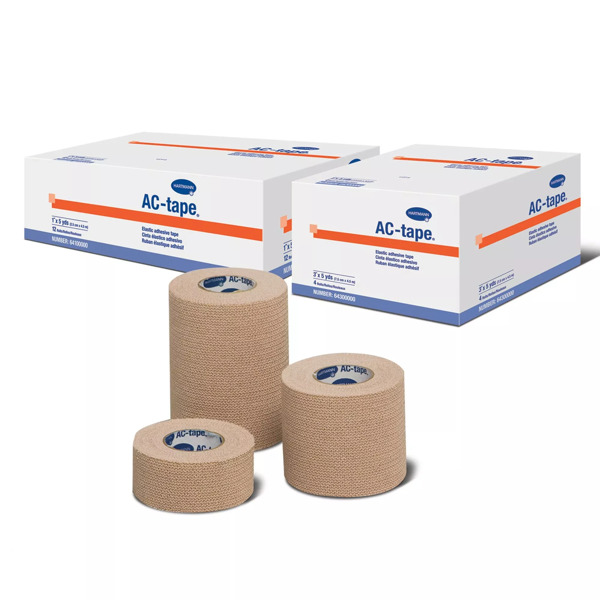 AC-tape Cotton Elastic Tape, 3 Inch x 5 Yard, Tan
