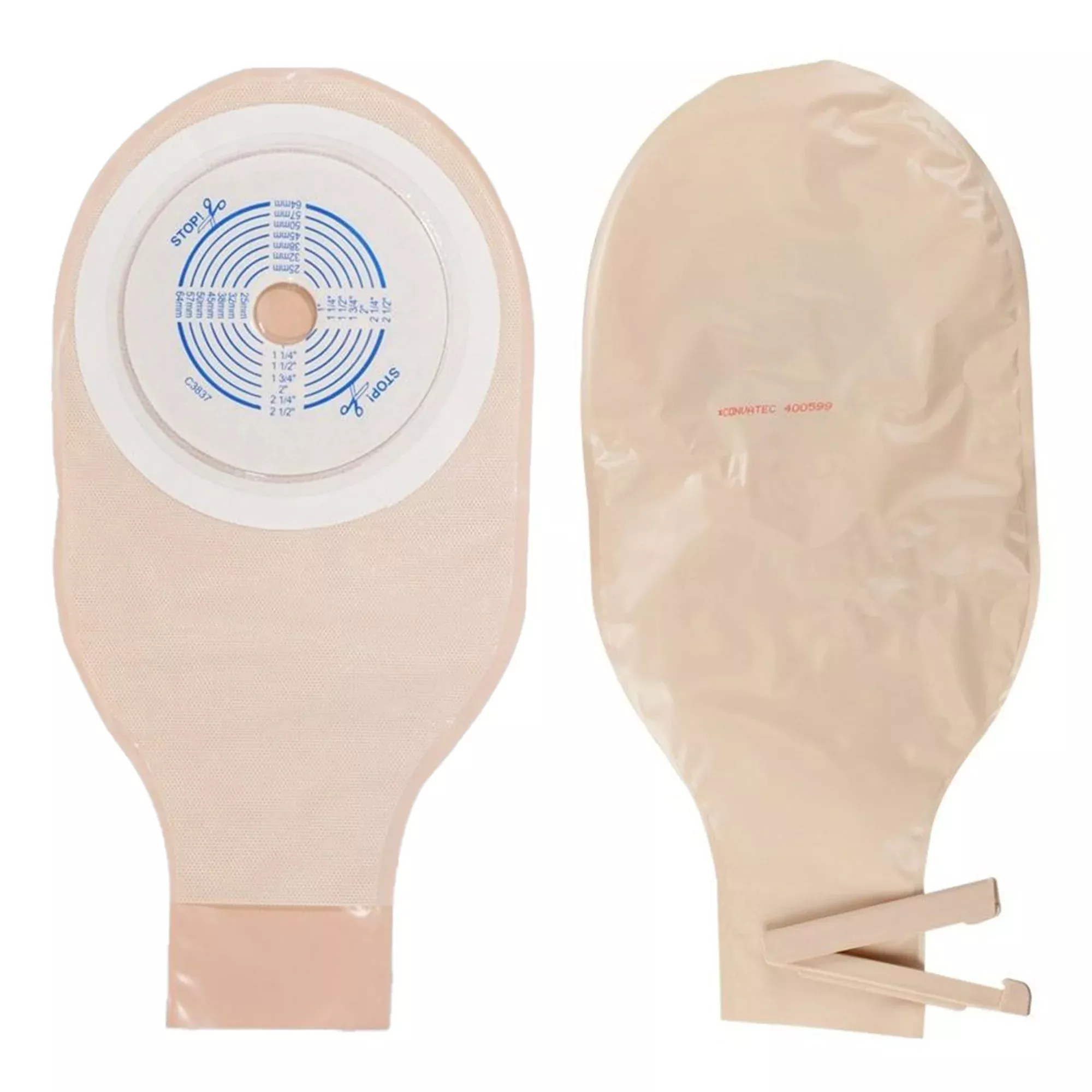 ActiveLife One-Piece Opaque Colostomy Pouch, 3/4 to 2½ Inch Stoma