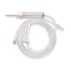 Administration Set with Universal Spike Drip Chamber 84", 14 mL Priming Volume