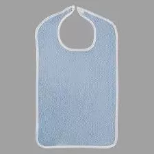 Adult Bib with Velcro Closure, Blue, 18" x 30"