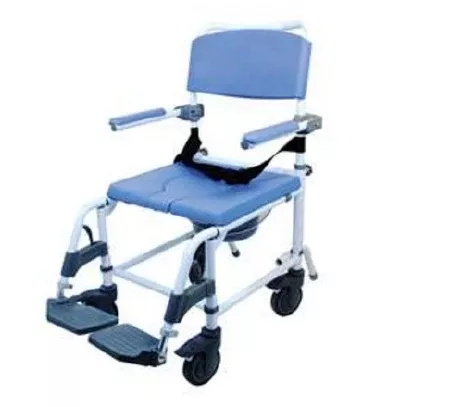 Alimed Commode / Shower Chair Healthline Flip-Back Arm Aluminum Frame With Backrest 22-1/2 Inch Seat Width - M-989947-113 - Each