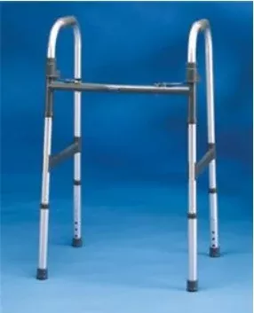 Alimed Dual Release Folding Walker Paddle Type Invacare Aluminum Frame 300 lbs. Weight Capacity 32 to 39 Inch Height - M-741967-3819 - Each