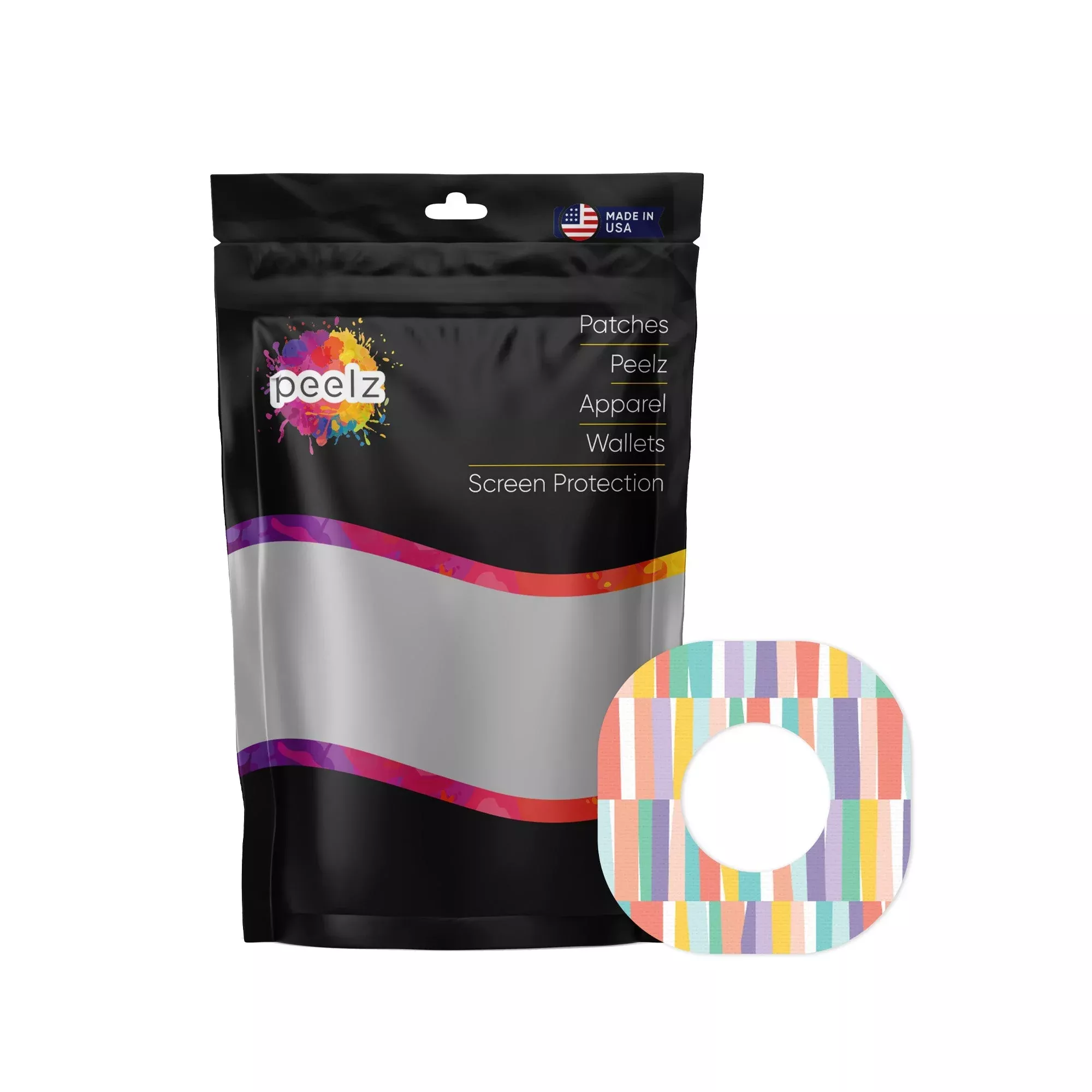 All Sortsa Stripes Dexcom G7 and Stelo Patch Tape - Pump Peelz