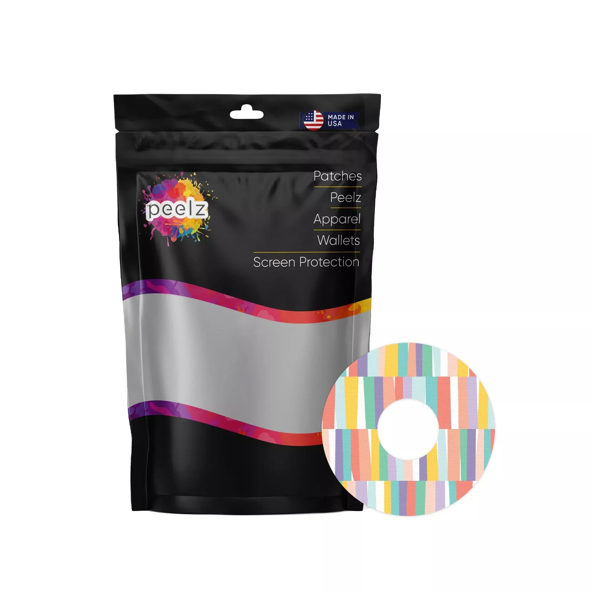 All Sortsa Stripes Patch Tape Designed for the FreeStyle Libre 3 Plus & Lingo