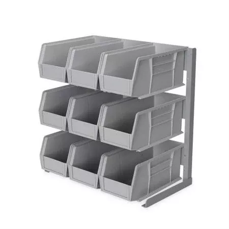 Aluminum Frame with Bins 9-Bin Rack - 18"W x 12"D x 19"H