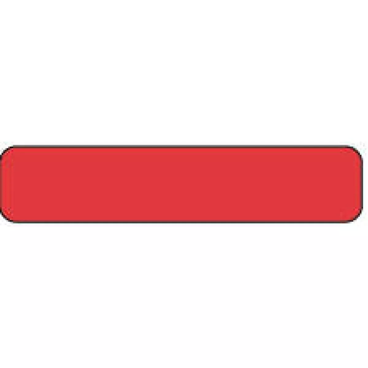 Anesthesia Label (Paper, Permanent) 1 1/2" X 1/3" Fluorescent Red - 1000 Per Roll