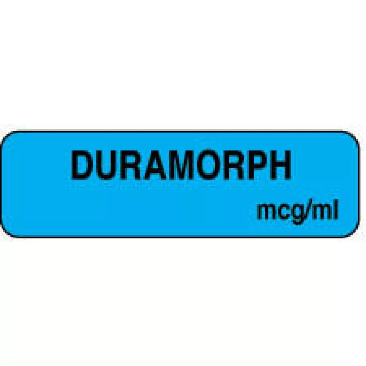 Anesthesia Label (Paper, Permanent) Duramorph Mcg/Ml 1 1/4" X 3/8" Blue - 1000 Per Roll