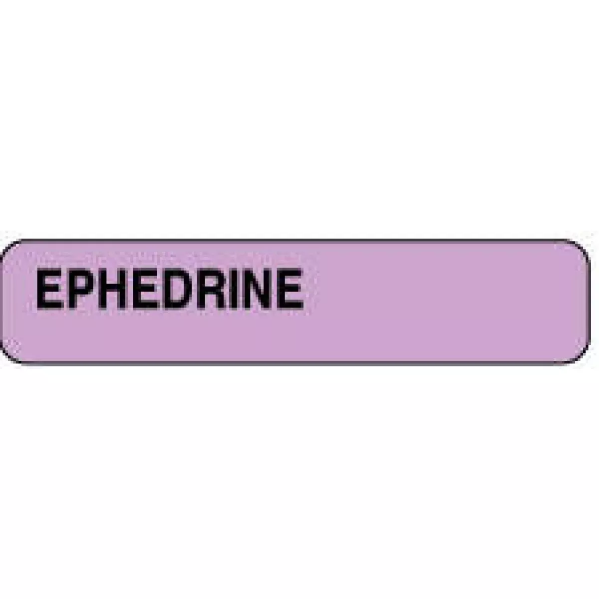 Anesthesia Label (Paper, Permanent) Ephedrine 1 1/2" X 1/3" Lilac - 1000 Per Roll