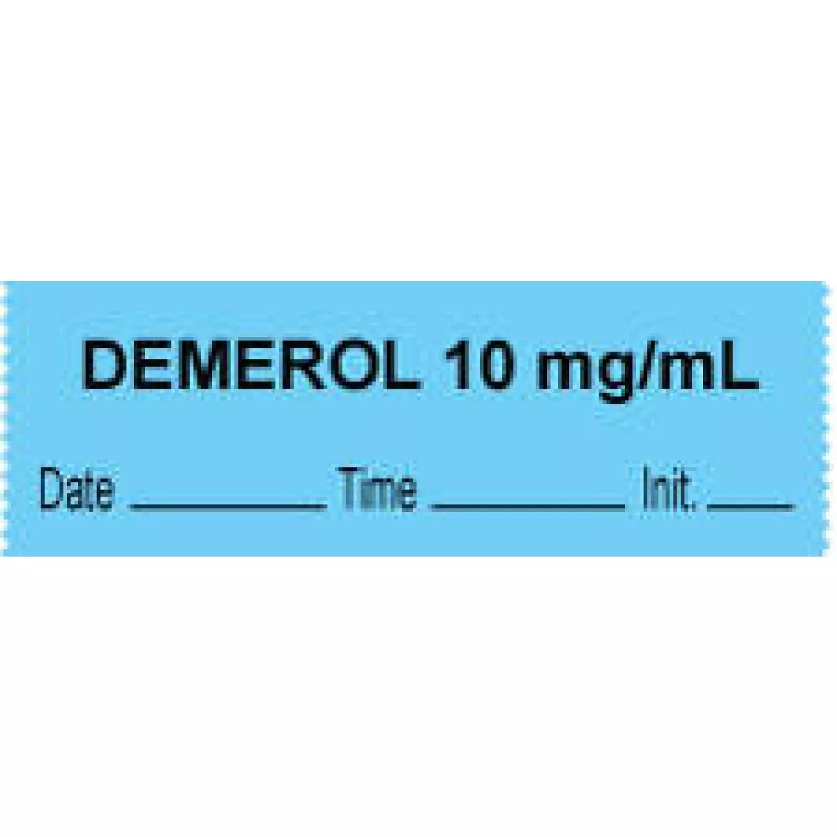 Anesthesia Tape With Date, Time & Initial (Removable) "Demerol 10 Mg/Ml" 1/2" X 500" Blue - 333 Imprints - 500 Inches Per Roll