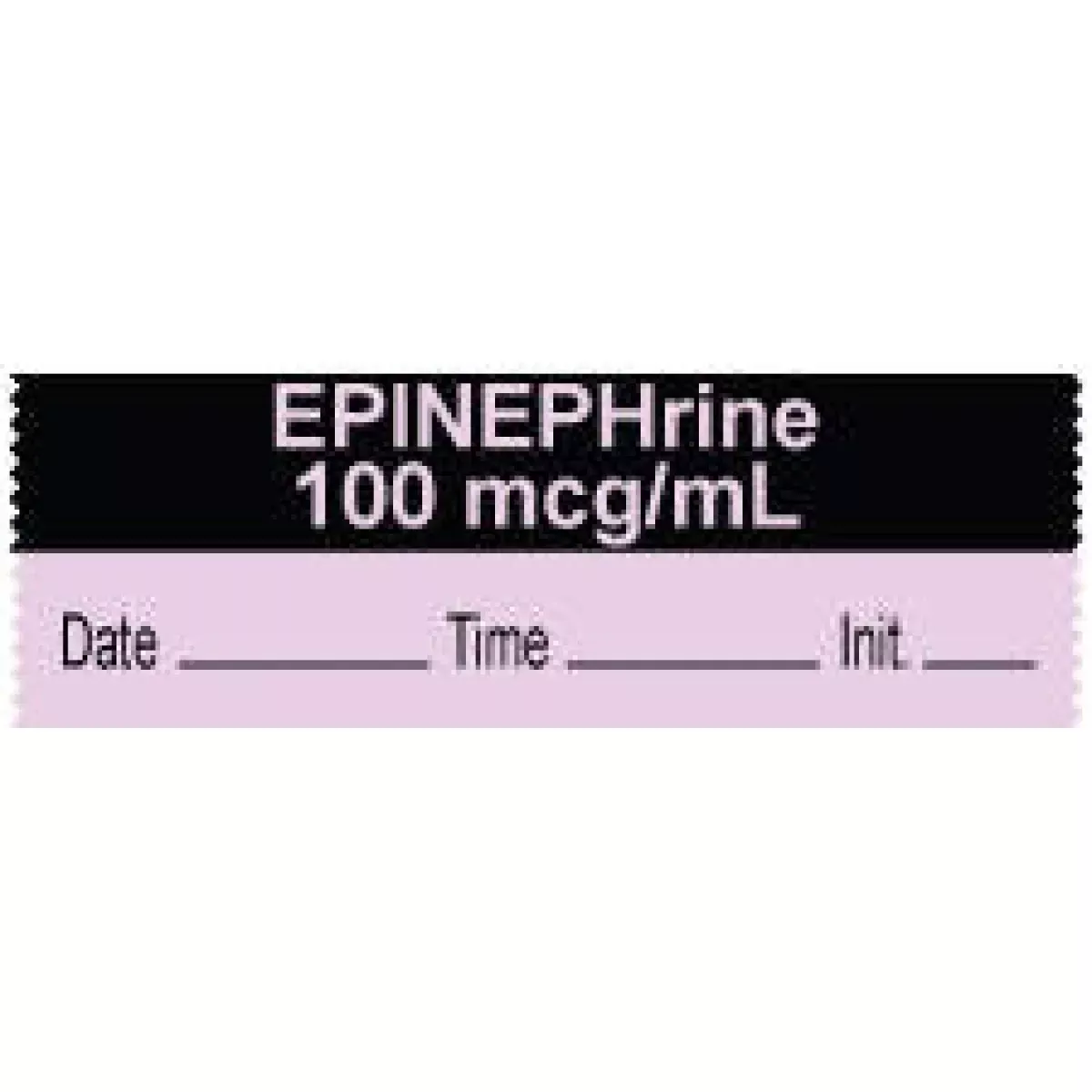 Anesthesia Tape With Date, Time & Initial (Removable) "Epinephrine 50 Mcg/Ml" 1/2" X 500" Violet And Black - 333 Imprints - 500 Inches Per Roll