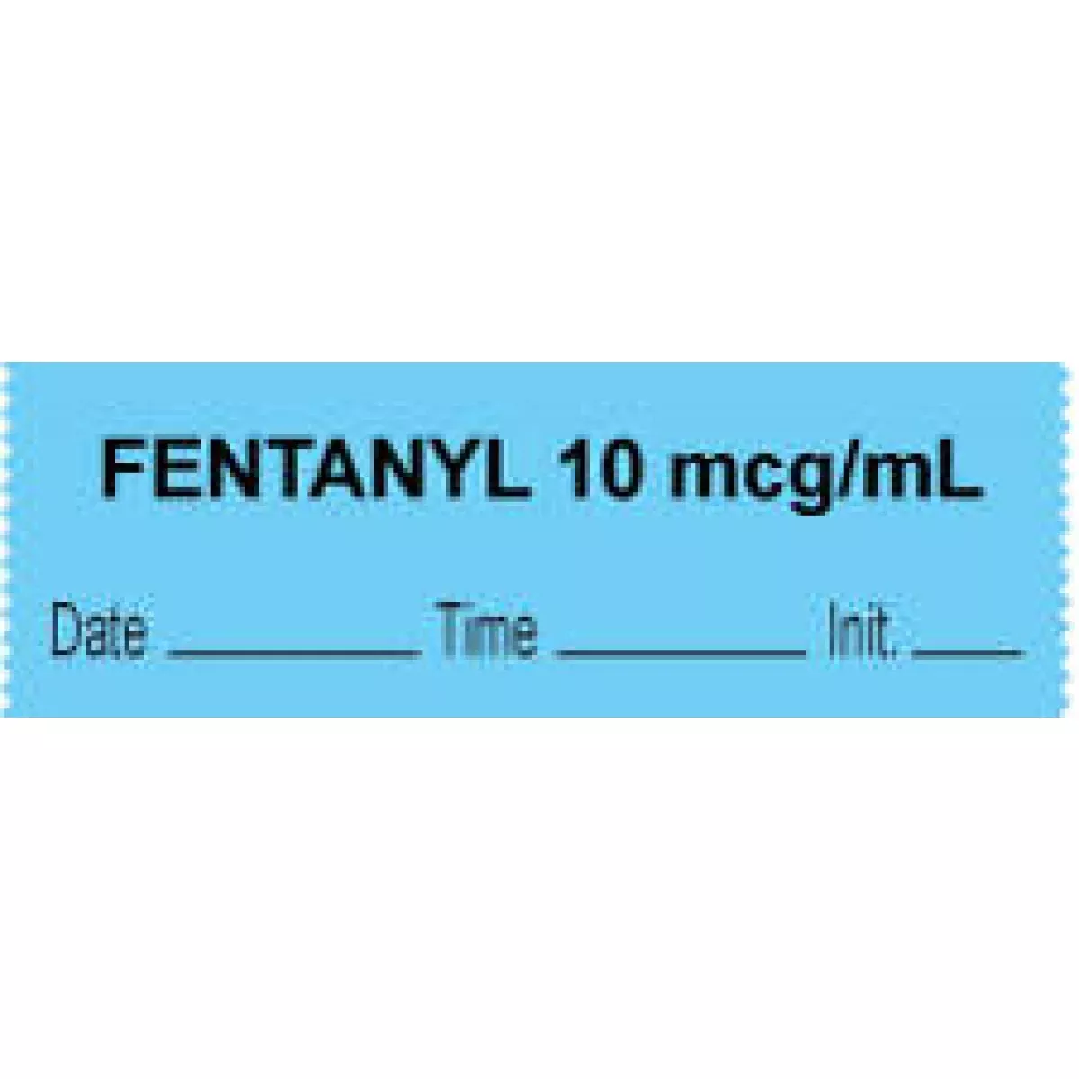 Anesthesia Tape With Date, Time & Initial (Removable) "Fentanyl 10 Mcg/Ml" 1/2" X 500" Blue - 333 Imprints - 500 Inches Per Roll