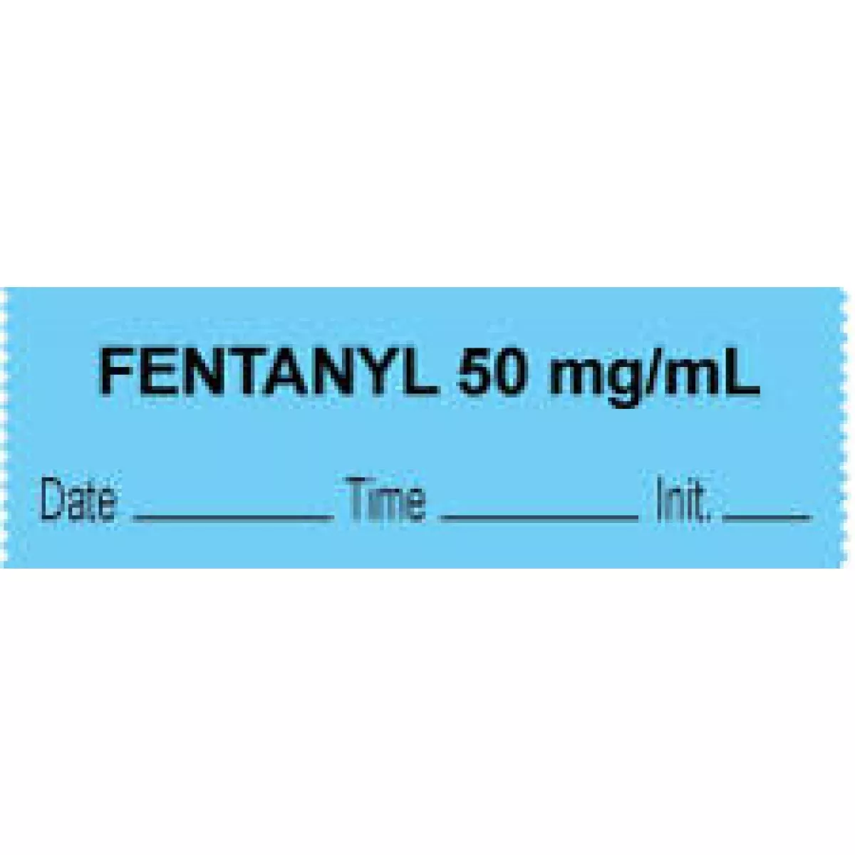 Anesthesia Tape With Date, Time & Initial (Removable) "Fentanyl 50 Mg/Ml" 1/2" X 500" Blue - 333 Imprints - 500 Inches Per Roll