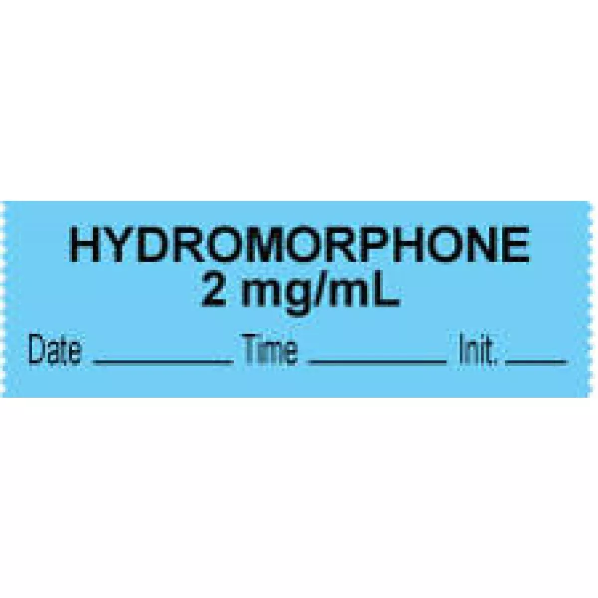 Anesthesia Tape With Date, Time & Initial (Removable) "Hydromorphone 2 Mg/Ml" 1/2" X 500" Blue - 333 Imprints - 500 Inches Per Roll
