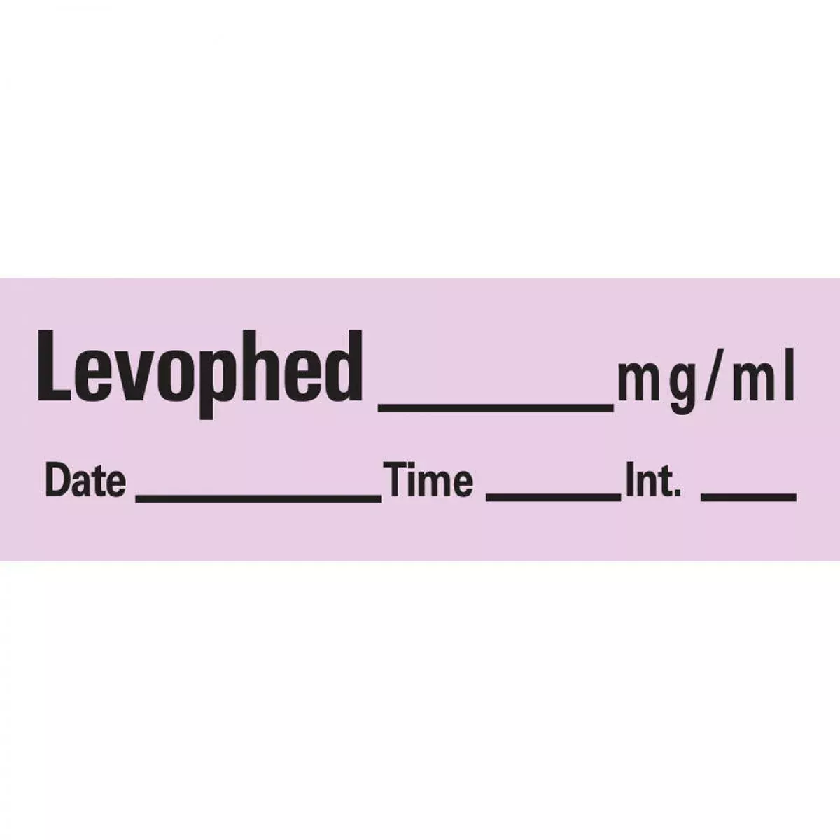 Anesthesia Tape With Date, Time & Initial (Removable) Levophed Mg/Ml 1/2" X 500" - 333 Imprints - Violet - 500 Inches Per Roll