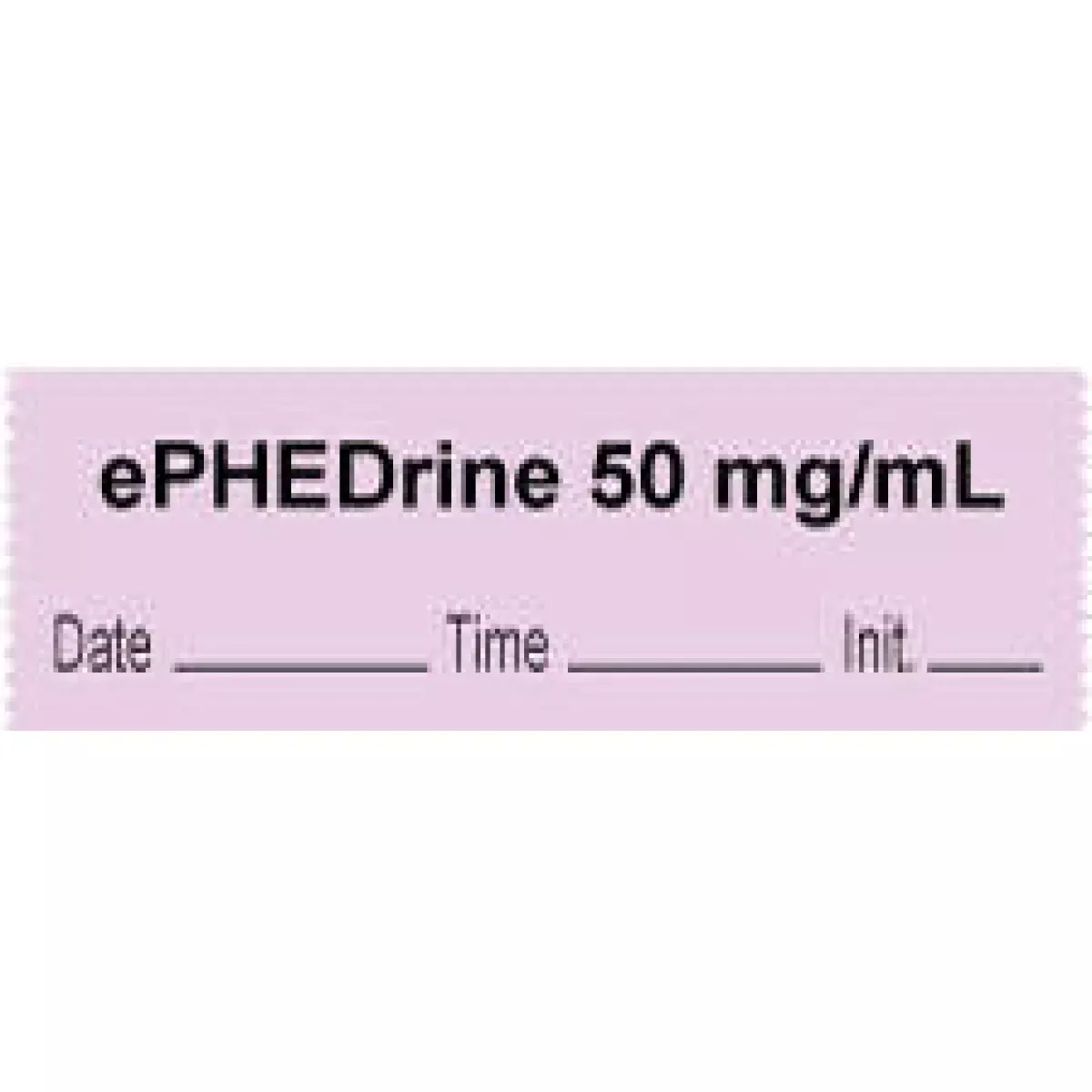 Anesthesia Tape With Date, Time & Initial | Tall-Man Lettering (Removable) "Ephedrine 50 Mg/Ml" 1/2" X 500" Violet - 333 Imprints - 500 Inches Per Roll