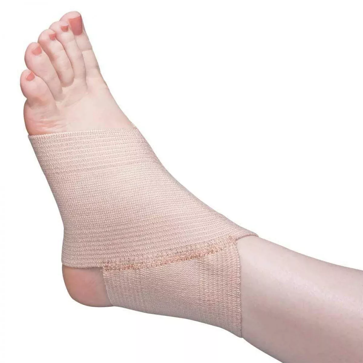 Ankle Support Pull-On Sleeve Tan Elastic 2X Large - 1 Each