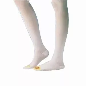 Anti-Embolism Thigh-High Seamless Elastic Stockings X-Large Long, White