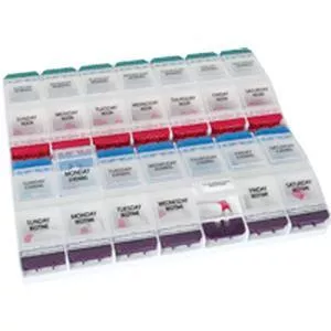 Apothecary Products EZY Dose Weekly Push Button Medtime Planner XL