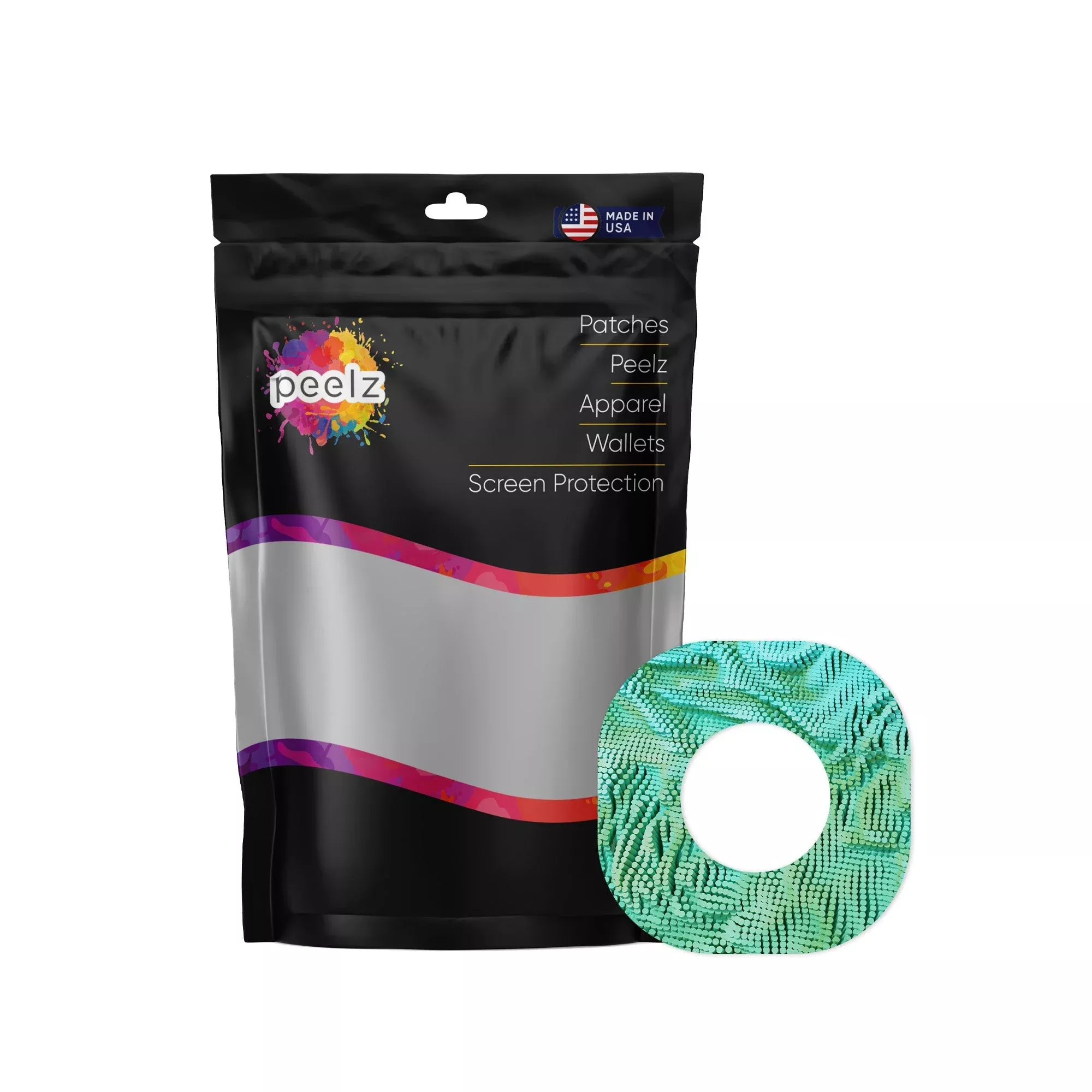 Aqua Ripple Dexcom G7 and Stelo Patch Tape - Pump Peelz