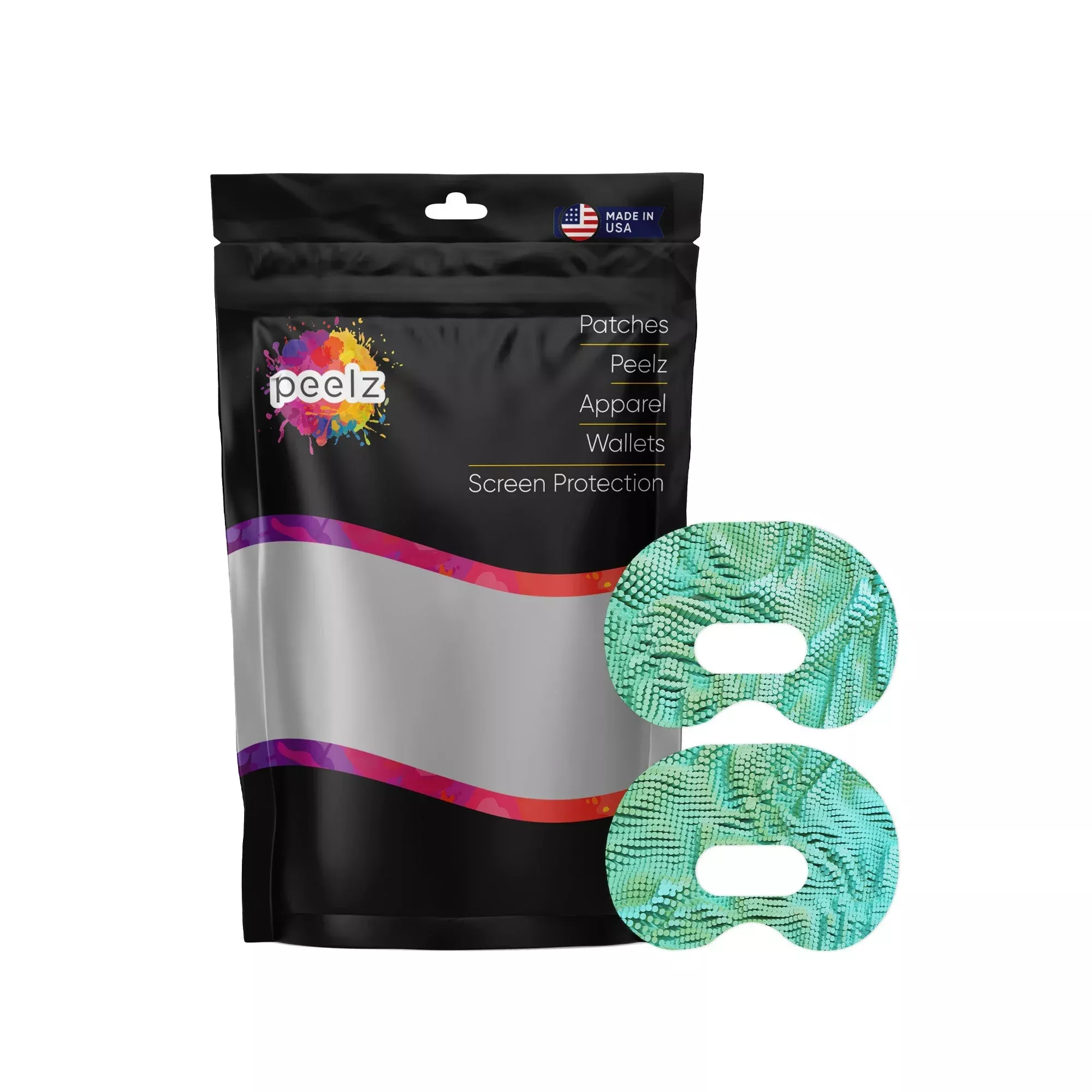 Aqua Ripple Medtronic Guardian Connect Patch Tape - Pump Peelz