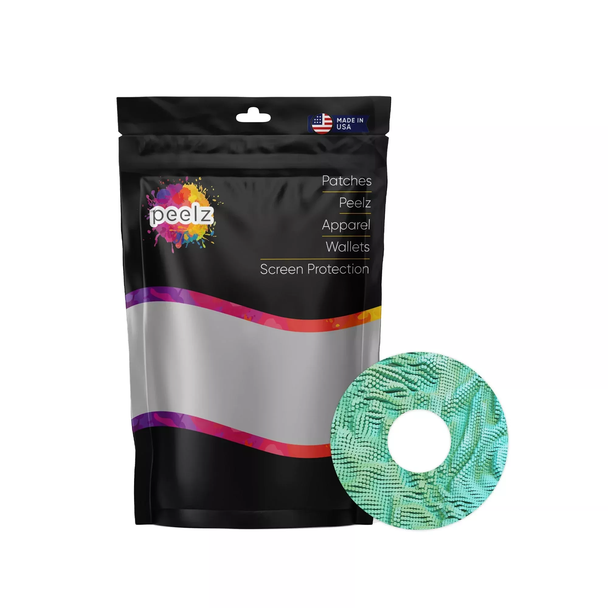 Aqua Ripple Patch Tape Designed for the FreeStyle Libre 3 Plus & Lingo