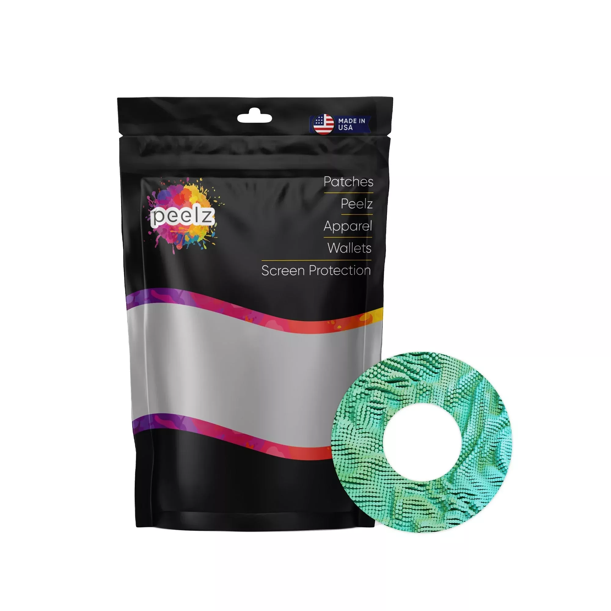 Aqua Ripple PatchTape Designed for the FreeStyle Libre 2