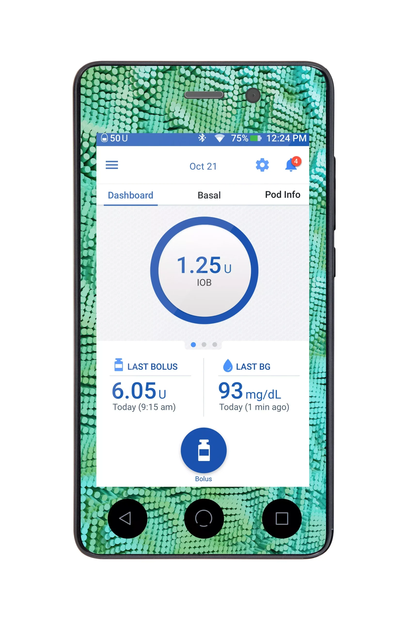 Aqua Ripple Sticker for Omnipod DASH PDM – Pump Peelz