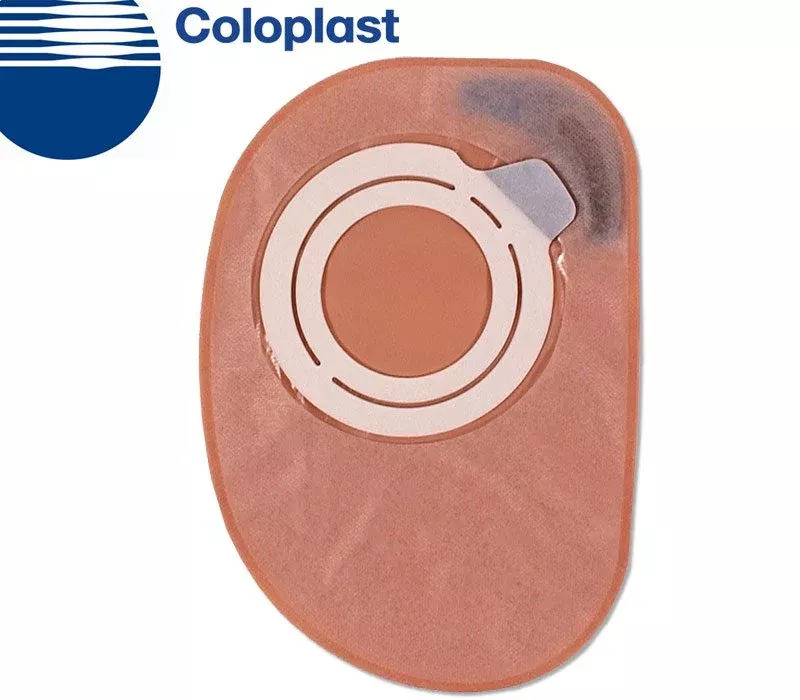 Assura 2-Piece Closed End Opaque Colostomy Pouch, Blue Match