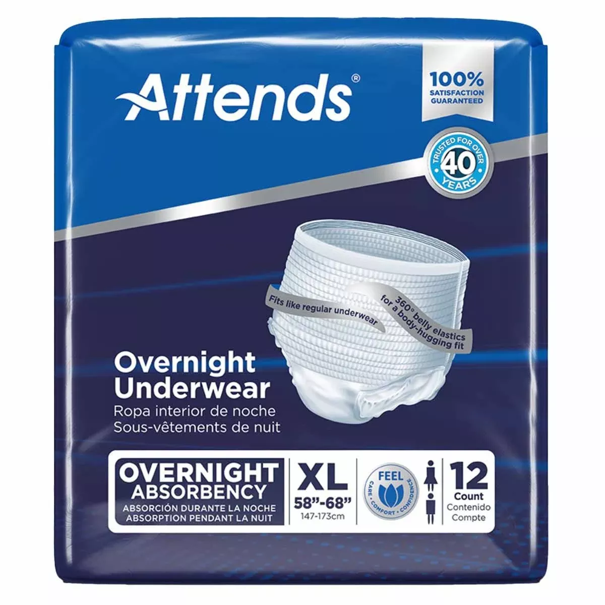Attends Overnight Underwear with Heavy Absorbency
