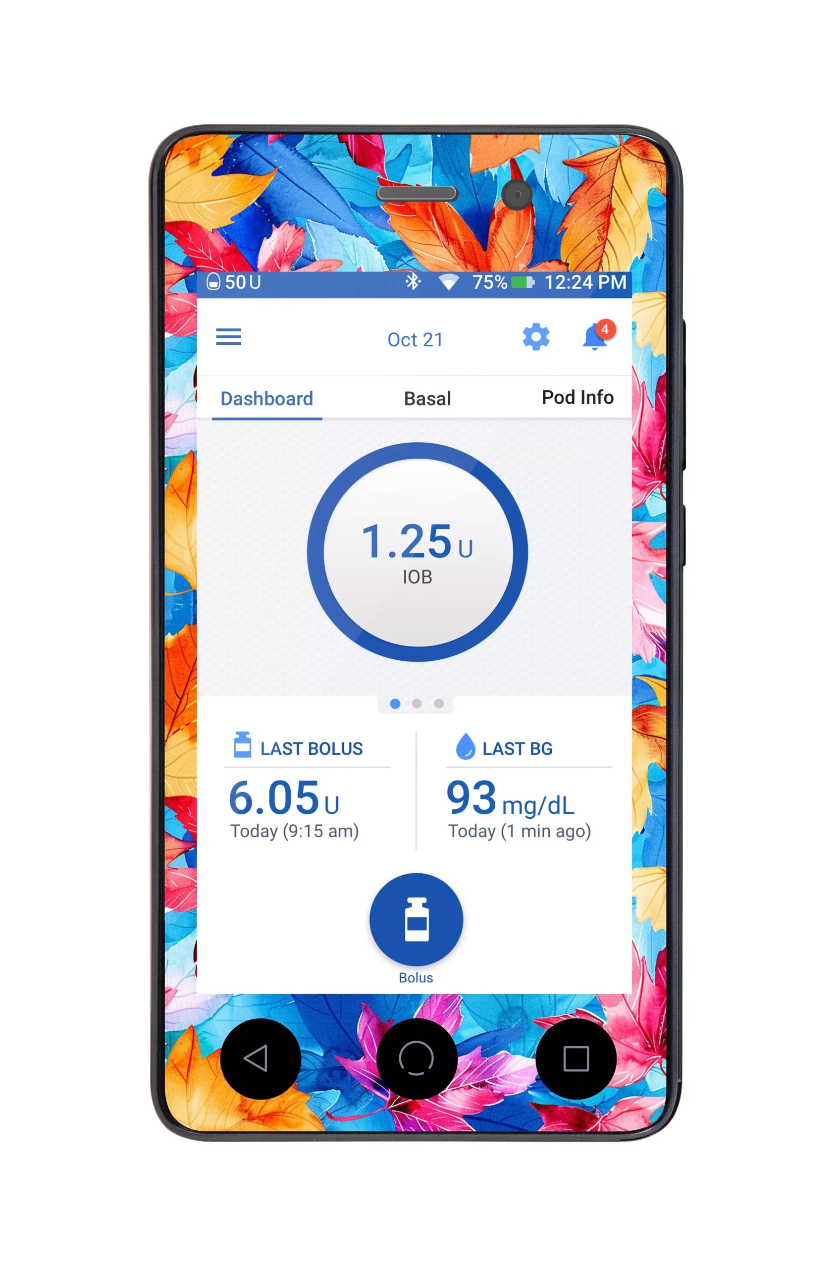 Autumn Leaves Sticker for Omnipod DASH PDM – Pump Peelz