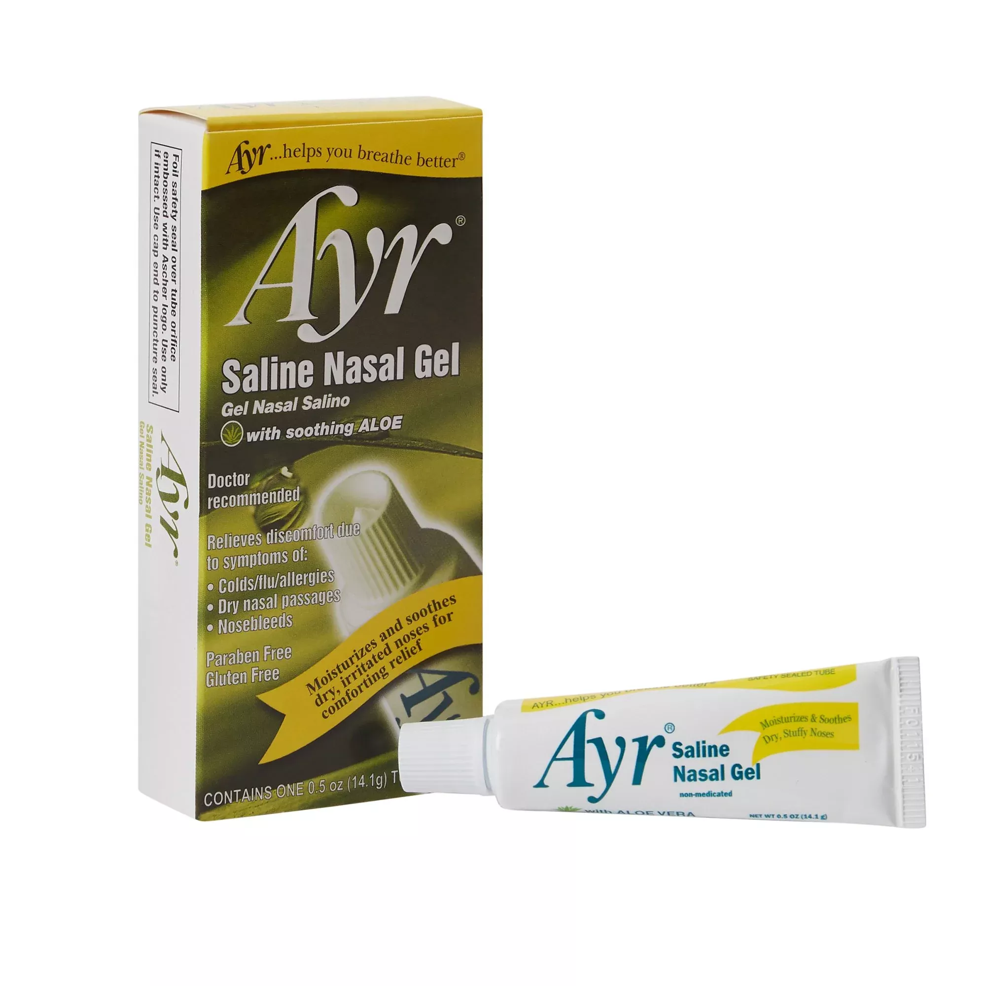 Ayr Saline Gel Nasal Moisturizer, 0.5 oz. Tube