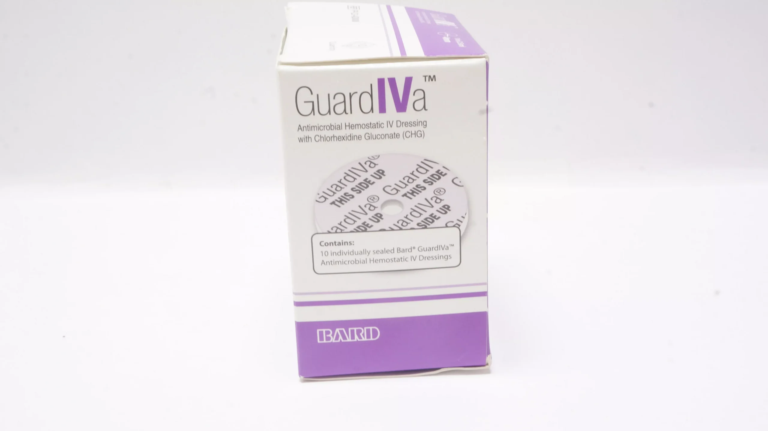 Bard FP-23-AD008 GuardIVa Hemostatic IV Dressing w/CHG 1inch x 4mm -Box of 9(x)