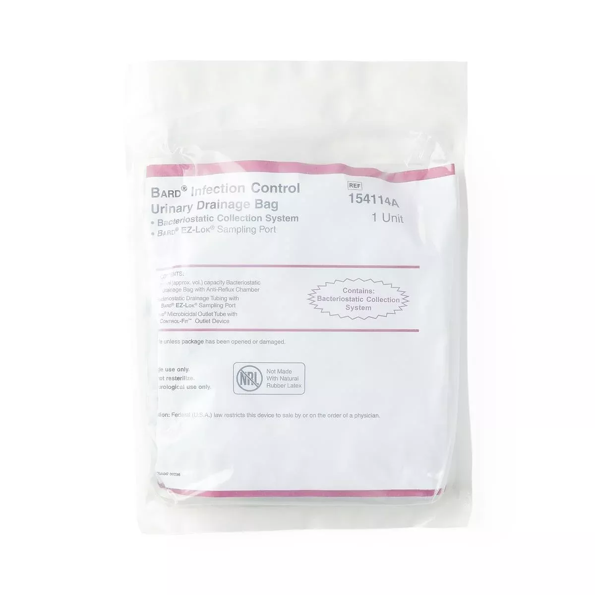 Bard Infection Control Urine Drainage Bag with Anti-Reflux Chamber 2000mL