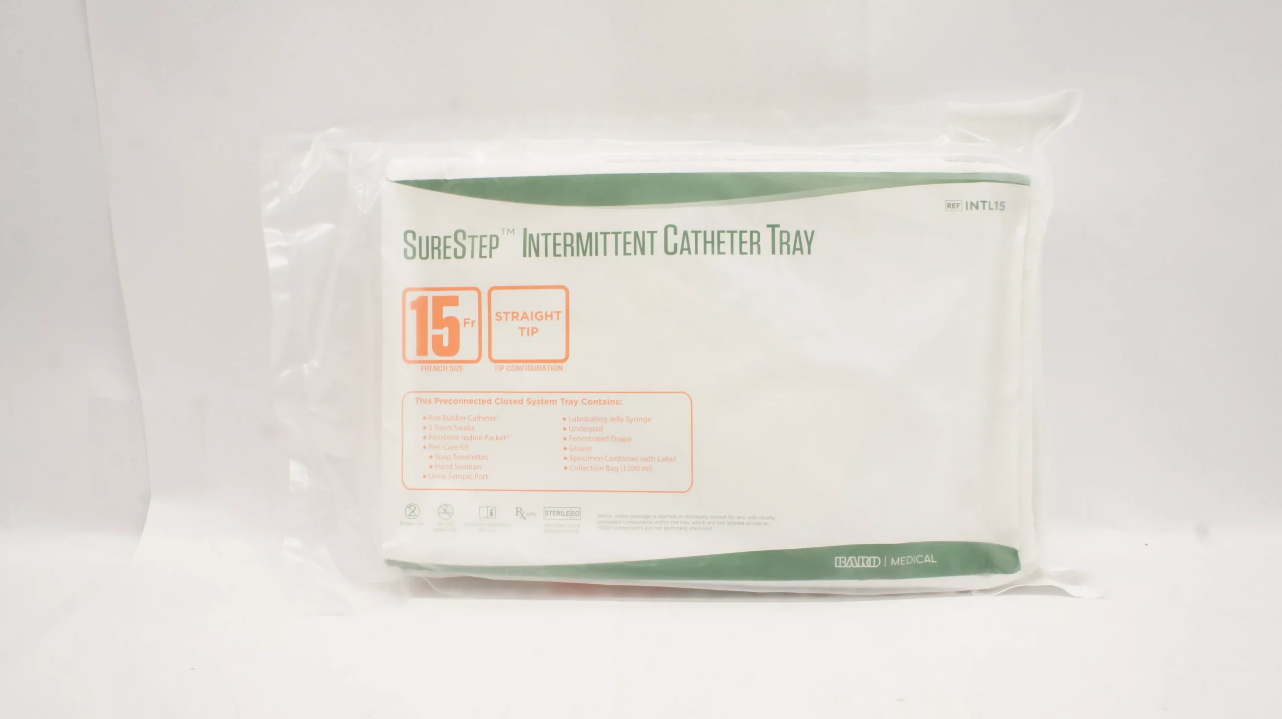 Bard INTL15 SuperStep Intermittent Cath. Tray 15Fr