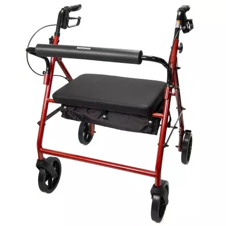 Bariatric 4 Wheel Rollator McKesson Red Folding Steel Frame - M-1065271-1500 - Each