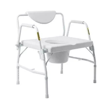 Bariatric Commode Chair McKesson Drop Arm Steel Frame Padded Back 23-1/4 Inch Seat Width - M-1065226-2710 - Each