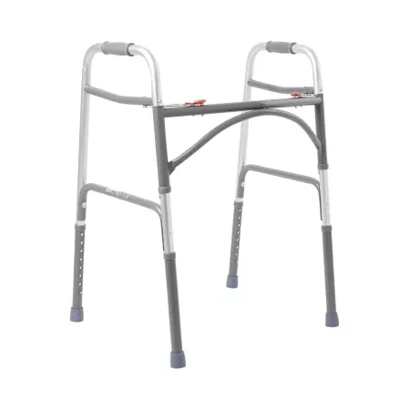 Bariatric Folding Walker Adjustable Height McKesson Steel Frame 500 lbs. Weight Capacity 32 to 39 Inch Height - M-1065261-301 - Case of 2