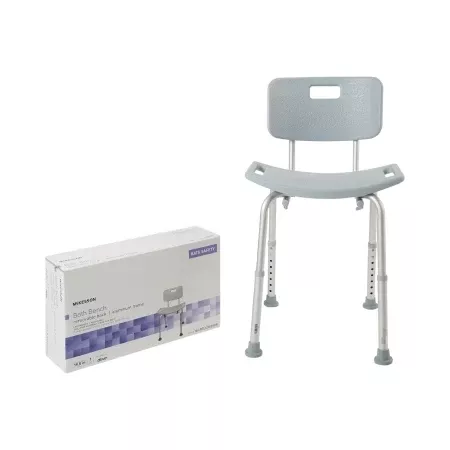 Bath Bench McKesson Fixed Arm Aluminum Frame Removable Back 19-1/4 Inch Seat Width - M-1065208-1966 - Each