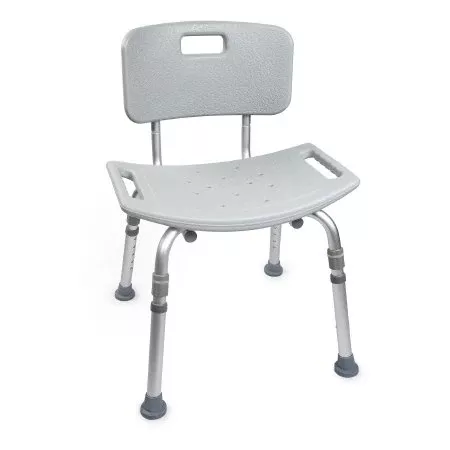 Bath Bench McKesson Without Arms Aluminum Frame Removable Back 19-1/4 Inch Seat Width - M-1073631-956 - Case of 4