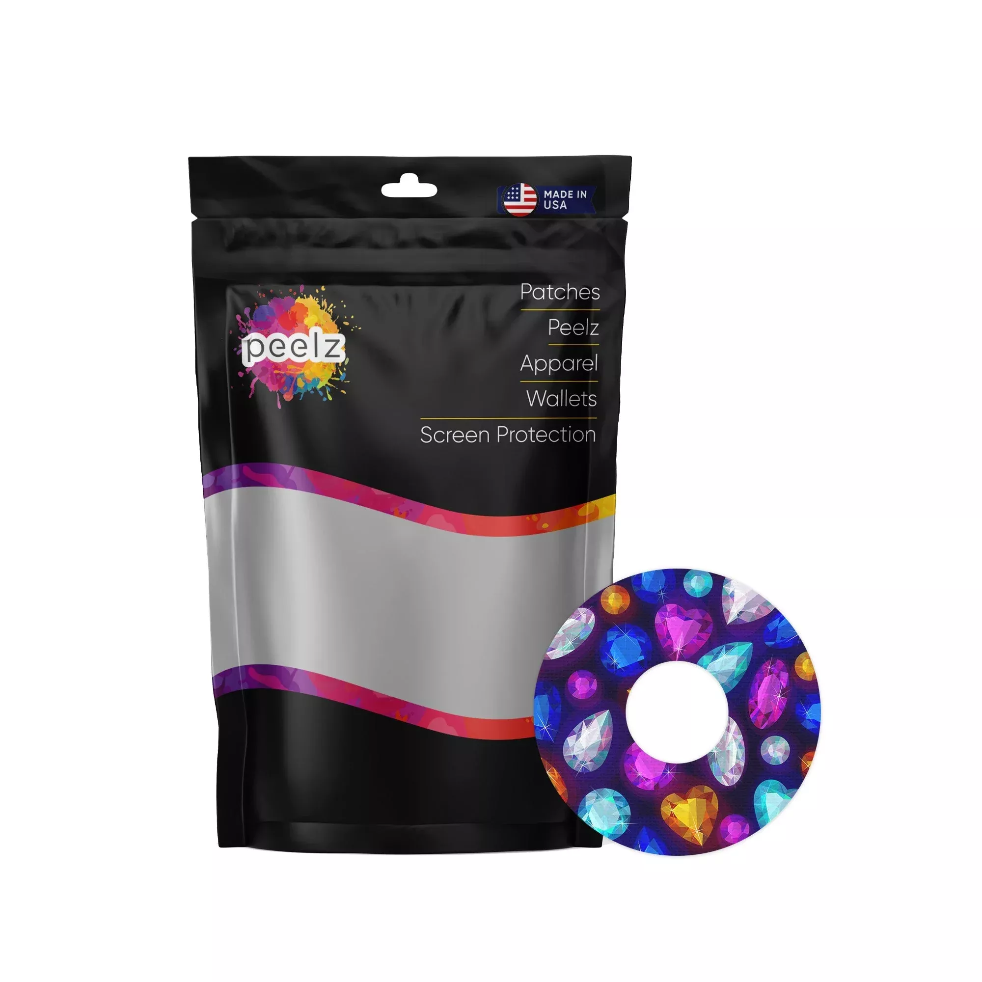 Bejeweled Patch Tape Designed for the FreeStyle Libre 3 Plus & Lingo