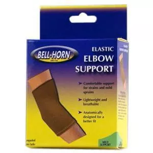 Bell-Horn Elastic Elbow Support, Medium 9" - 10", Beige